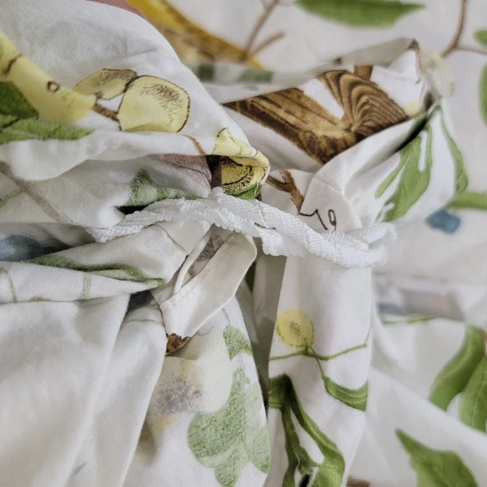Pottery Barn Spring Sparrow Duvet Cover Only Full Queen EUC Birds Botanical 2010